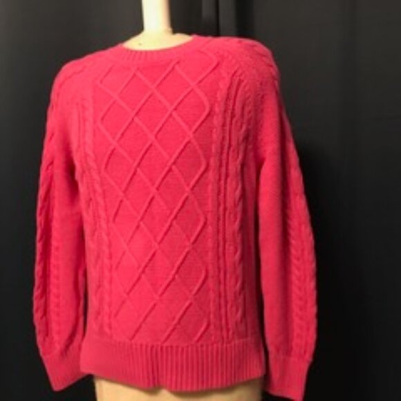 Gap Fuchsia Pink 100% Cotton Pullover Sweater - Picture 1 of 2